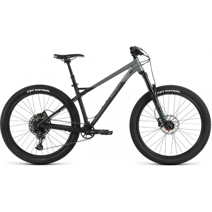 Велосипед FORMAT 1311, PLUS, 27,5", 9 скоростей, 2023, черный-мат/темно-серый-мат, IBK23FM27317
